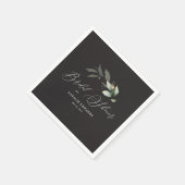 Eucalyptus Black gold vrijgezellenfeest Servet (Hoek)