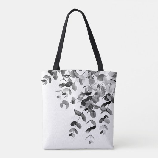 Eucalyptus Black & White Delight #1 #foliage #art  Tote Bag (Achterkant)