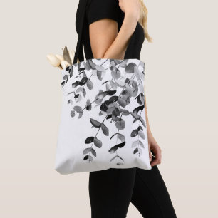 Eucalyptus Black & White Delight #1 #foliage #art  Tote Bag