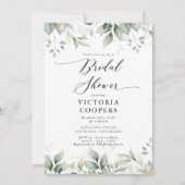 Eucalyptus blad bruids douche uitnodiging (Voorkant)