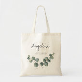 Eucalyptus blad bruidsmeisje gunstbewijs tote bag (Voorkant)