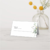 Eucalyptus blad bruiloft gevouwen plaats kaarten plaatskaartje (Voorkant)