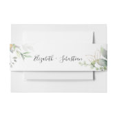 Eucalyptus blad bruiloft uitnodiging buik band uitnodigingen wikkel (Voorkant Voorbeeld)