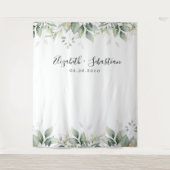 Eucalyptus blad groen bruiloft achtergronden wandkleed (Voorkant)