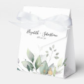 Eucalyptus blad groen bruiloft bedankdoosjes (Voorkant Zijde)