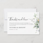 Eucalyptus blad groen bruiloft dank u kaarten (Voorkant)