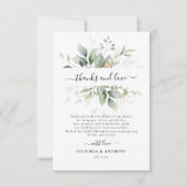 Eucalyptus blad groen bruiloft dank u kaarten (Voorkant)