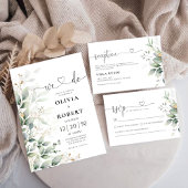 Eucalyptus blad groen bruiloft uitnodiging