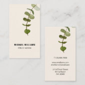Eucalyptus blad modern visitekaartje (Voorkant / Achterkant)