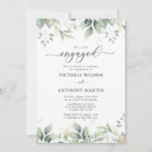Eucalyptus blad verlovingsfeest uitnodiging (Voorkant)