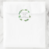 Eucalyptus Bladeren Bruidsborrel Dank Je Ronde Sticker (Tas)