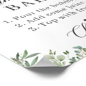 Eucalyptus Bladeren Bruidsfeest Mimosa Bar Bordje Poster (Hoek)
