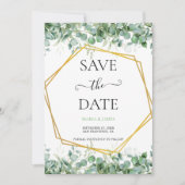 Eucalyptus Bladeren Bruiloft Save The Date (Voorkant)