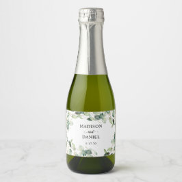 Eucalyptus Bladeren Bruiloft Sparkling Wijnetiket