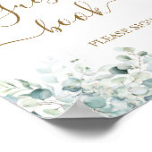 Eucalyptus Bladeren Gastboek Shower Zing Poster (Hoek)