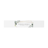 Eucalyptus Bladeren Goud Geometrisch Uitnodigingen Wikkel (Vlak)