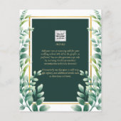 Eucalyptus Bladeren GOUDEN BRUILOFT QR CODE UITNOD Flyer (Achterkant)