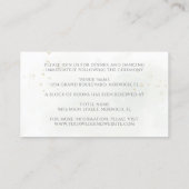 Eucalyptus Bladeren Groene Goud Elegante Trouwdag Informatiekaartje (Achterkant)