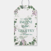 Eucalyptus Bladeren Groene Huwelijk Cadeaulabel (Achterkant)