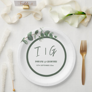 Eucalyptus Bladeren Groene Huwelijk Papieren Bordje