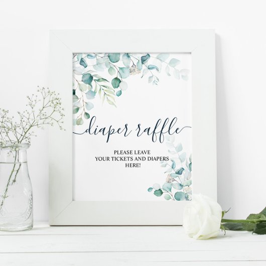Eucalyptus Bladeren Groene Luierspel Teken Poster