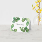 Eucalyptus Bladeren Groenery Dank U Kaart (Gele Bloem)