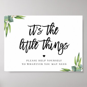 Eucalyptus Bladeren Huwelijk Toilet Favor Poster