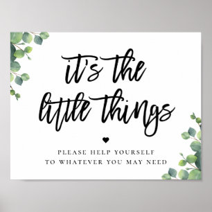 Eucalyptus Bladeren Huwelijk Toilet Favor Poster