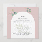 Eucalyptus Bladeren Overlay Boog Bruiloft Kaart (Achterkant)