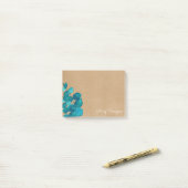 Eucalyptus Bladeren Rustieke Initiaal Naam Post-it® Notes (Op bureau)