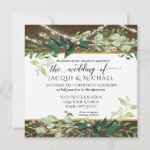 Eucalyptus bladeren rustieke lichten wijnmakerij b kaart (Voorkant)