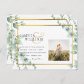 Eucalyptus Bladeren TROUW Groenelementen GOUD QR C Briefkaart (Voorkant / Achterkant)