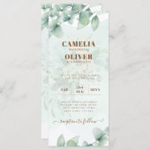 Eucalyptus Bladeren Trouw Uitnodigingen Digitaal (Voorkant / Achterkant)