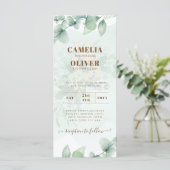 Eucalyptus Bladeren Trouw Uitnodigingen Digitaal (Staand voorkant)