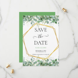 Eucalyptus Bladeren Trouwdag Save The Date