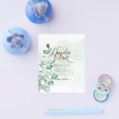 Eucalyptus Bladeren Trouwdecoratie QR CODE Modern Flyer (Enkel)