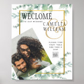 Eucalyptus Bladeren TROUWEN Groene decoratie GOUD  (Voorkant)