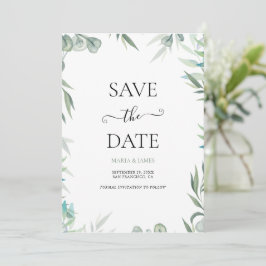 Eucalyptus Bladeren Trouwen Save The Date