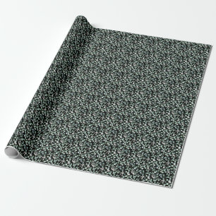 Eucalyptus bladeren: witte bloemen patroon cadeaupapier