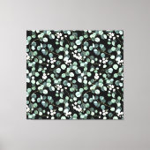 Eucalyptus bladeren: witte bloemen patroon canvas afdruk (Voorkant)