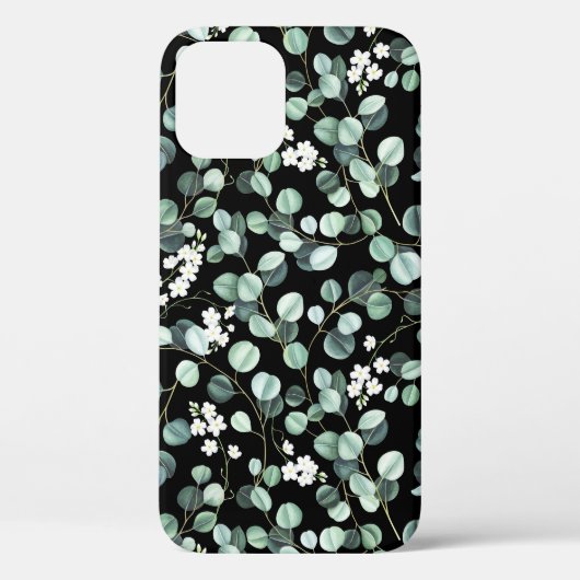 Eucalyptus bladeren: witte bloemen patroon Case-Mate iPhone case (Achterkant)