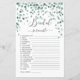 Eucalyptus Bladeren Woordzoekertje Bruidsfeest Spe