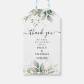Eucalyptus Bladgroen Bruiloft Gift Label Cadeaulabel (Voorkant)