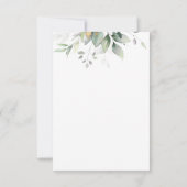 Eucalyptus Bladgroen Bruiloft RSVP Kaart (Achterkant)