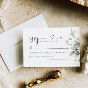 Eucalyptus Bladgroen Bruiloft RSVP Kaart