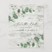 Eucalyptus-bladgroen wit hout Bespaar de datum (Voorkant)