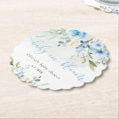 Eucalyptus blauw bloesem baby in bloesem baby show kartonnen onderzetters (Gekanteld)