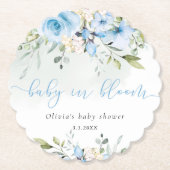 Eucalyptus blauw bloesem baby in bloesem baby show kartonnen onderzetters (Voorkant)