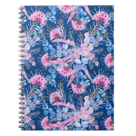 Eucalyptus Blauw En Roze Grevillea Notitieboek