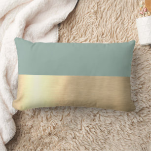 Eucalyptus Blauw Goud Folie Rustieke Nep Kussen